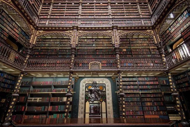 La sala de lectura del Real Gabinete Português de Leitura