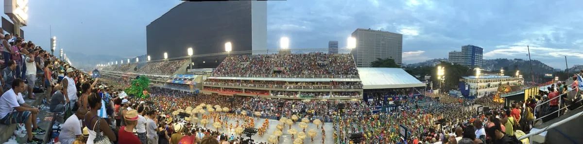 El Sambódromo da Marquês de Sapucaí durante un desfile de Carnaval