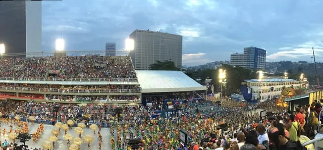 El Sambódromo da Marquês de Sapucaí durante un desfile de Carnaval